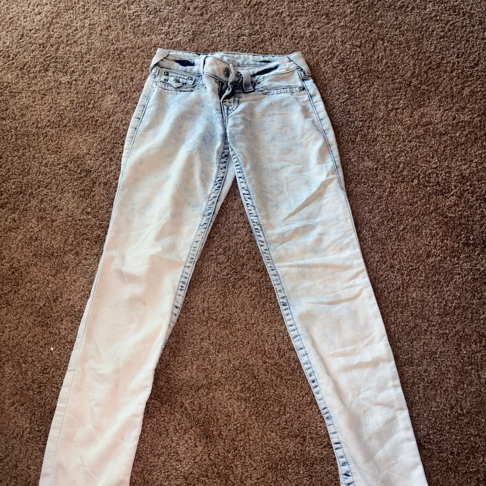 True Religion Women's Light Wash Skinny Jeans